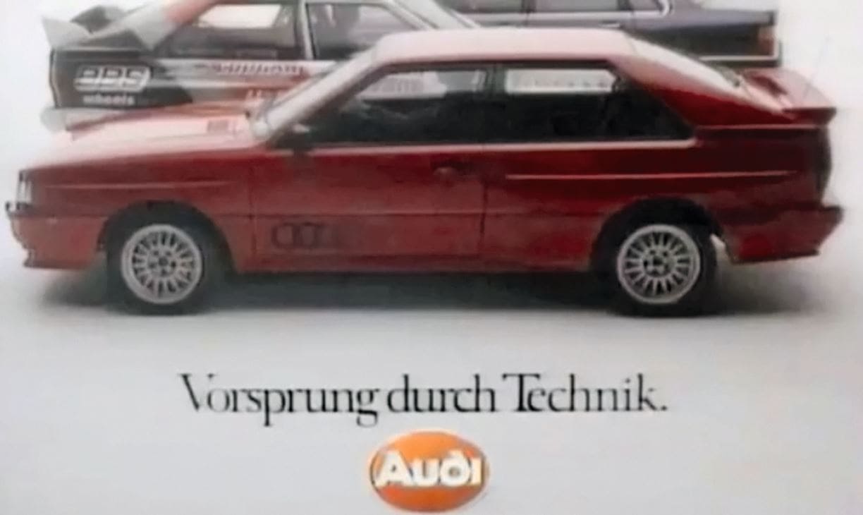 … und der Audi-Slogan «Vorsprung durch Technik», jeweils erdacht und umgesetzt von Hegarty und Kollegen.Bilder: zVg. Levi's / Audi.